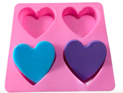 Forma na mýdlo - čtyři srdce